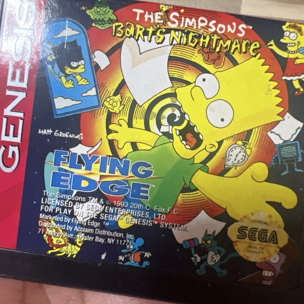 Simpsons: Bart's Nightmare (Sega Genesis, 1993) Authentic
